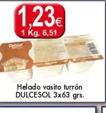 Congelados Copos DULCESOL Helado vasito turrón oferta