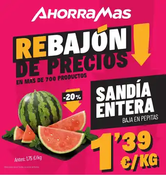 AhorraMas Sandía entera oferta