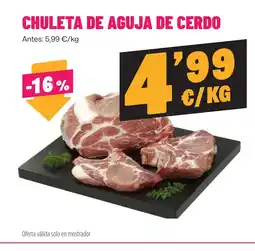 AhorraMas Chuleta de aguja de cerdo oferta