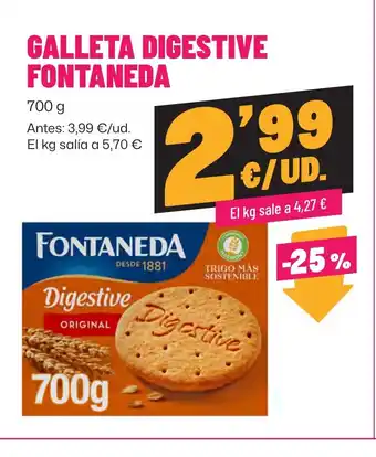 AhorraMas FONTANEDA Galleta digestive oferta