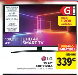 Carrefour LG TV 43" 43UT8100LA oferta