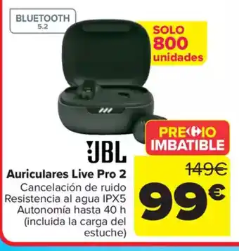 Carrefour JBL Auriculares Live Pro 2 oferta