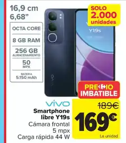 Carrefour VIVO Smartphone libre Y19s oferta