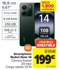 Carrefour Smartphone Redmi Note 14 oferta