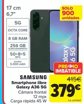 Carrefour SAMSUNG Smartphone libre Galaxy A36 5G oferta