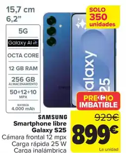 Carrefour SAMSUNG Smartphone libre Galaxy S25 oferta