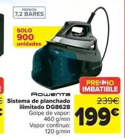 Carrefour ROWENTA Sistema de planchado ilimitado DG8628 oferta