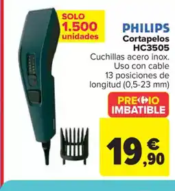 Carrefour PHILIPS Cortapelos HC3505 oferta