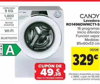 Carrefour CANDY Lavadora RO1496DWMCT1-S oferta