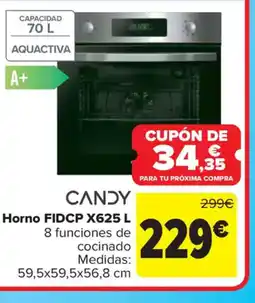 Carrefour CANDY Horno FIDCP X625 L oferta