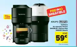 Carrefour DELONGHI Cafetera de cápsulas Vertuo ENV90.B o Vertuo Pop oferta