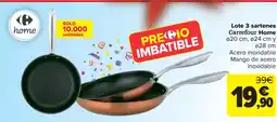 Carrefour Lote 3 sartenes oferta
