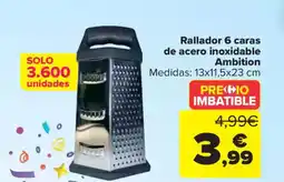 Carrefour Rallador 6 caras de acero inoxidable Ambition oferta