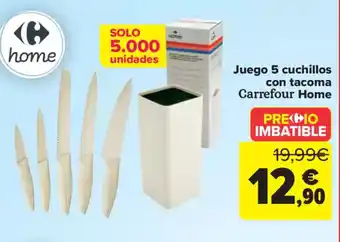 Carrefour Juego 5 cuchillos con tacoma oferta
