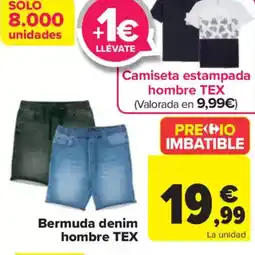 Carrefour Bermuda denim hombre oferta