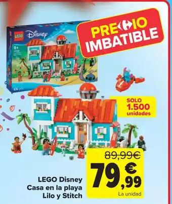 Carrefour LEGO Disney Casa en la playa Lilo y Stitch oferta