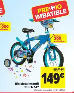 Carrefour Bicicleta infantil Stitch 14" oferta