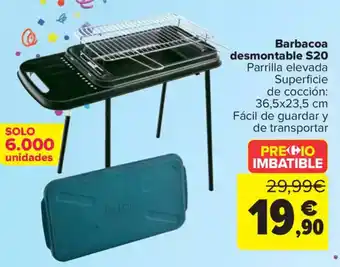 Carrefour Barbacoa desmontable S20 oferta