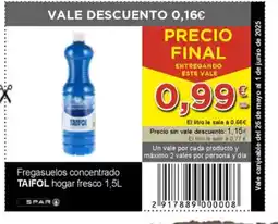 SPAR TAIFOL Fregasuelos concentrado hogar fresco oferta