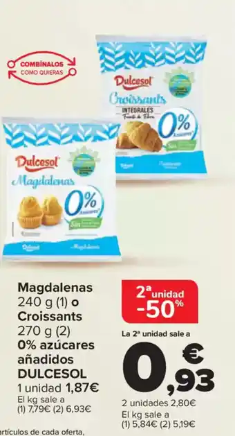 Carrefour DULCESOL Magdalenas oferta