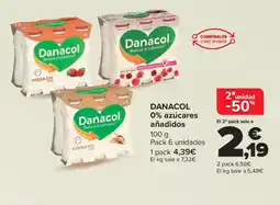 Carrefour DANACOL 0% azúcares añadidos oferta