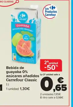Carrefour Bebida de guayaba 0% azúcares añadidos oferta