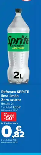 Carrefour SPRITE Refresco lima-limón Zero azúcar oferta