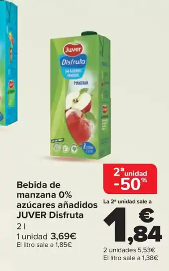 Carrefour JUVER Bebida de manzana 0% azúcares añadidos oferta
