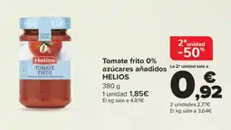 Carrefour HELIOS Tomate frito 0% azúcares añadidos oferta