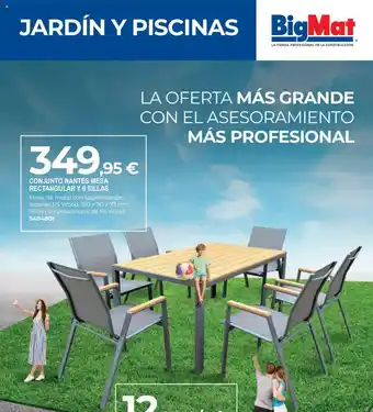BigMat Conjunto nantes mesa rectangular y 6 sillas oferta