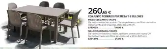BigMat Conjunto formado por mesa y 6 sillones oferta