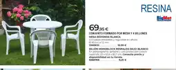 BigMat Conjunto formado por mesa y 4 sillones oferta