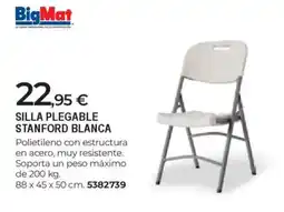 BigMat Silla plegable stanford blanca oferta