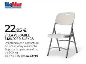 BigMat Silla plegable stanford blanca oferta