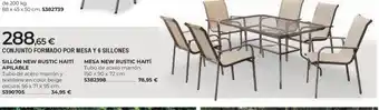 BigMat Conjunto formado por mesa y 6 sillones oferta