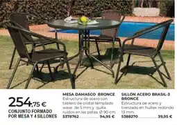 BigMat Conjunto formado por mesa y 4 sillones oferta