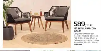 BigMat Set sevilla balcony negro oferta
