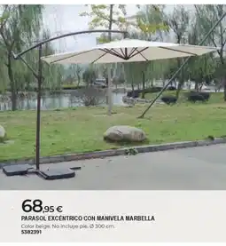 BigMat Parasol excéntrico con manivela marbella oferta
