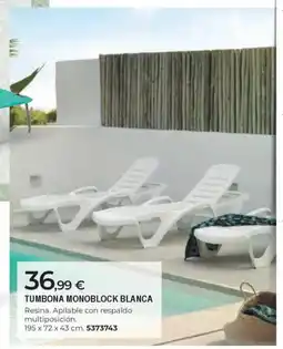 BigMat Tumbona monoblock blanca oferta