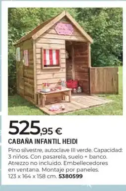 BigMat Cabaña infantil heidi oferta