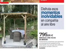 BigMat Pérgola lora techo de madera oferta