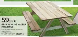 BigMat Mesa picnic de madera para niños oferta