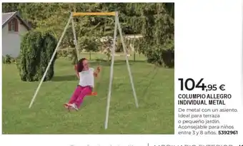 BigMat Columpio allegro individual metal oferta