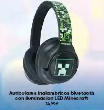Game MINECRAFT Auriculares inalambricos bluetooth con iluminacion LED oferta