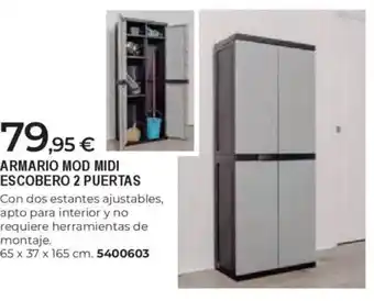 BigMat Armario mod midi escobero 2 puertas oferta