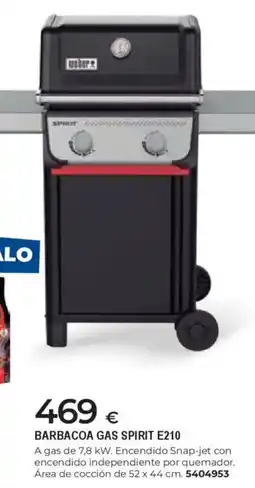 BigMat Barbacoa gas spirit e210 oferta