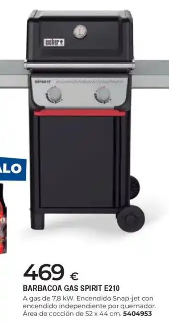BigMat Barbacoa gas spirit e210 oferta