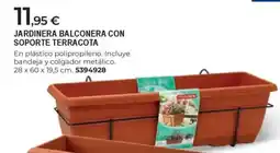BigMat Jardinera balconera con soporte terracota oferta