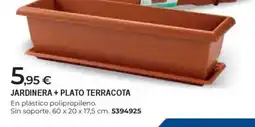 BigMat Jardinera + plato terracota oferta
