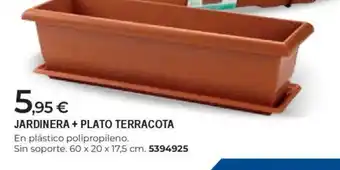BigMat Jardinera + plato terracota oferta